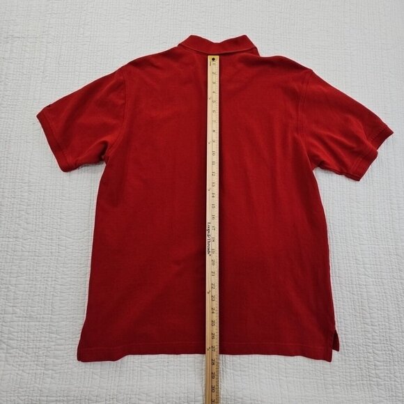 Izod Men's Polo Golf Tennis Shirt Size Large Deep Red Short Sleeve EUC LN - Picture 12 of 13